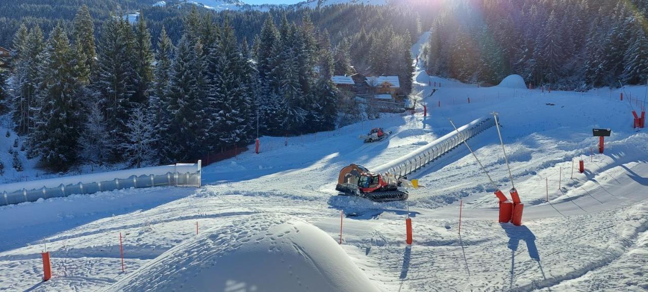40M2 - Ski Aux Pieds - La Tania - Parking Couvert Exterior foto